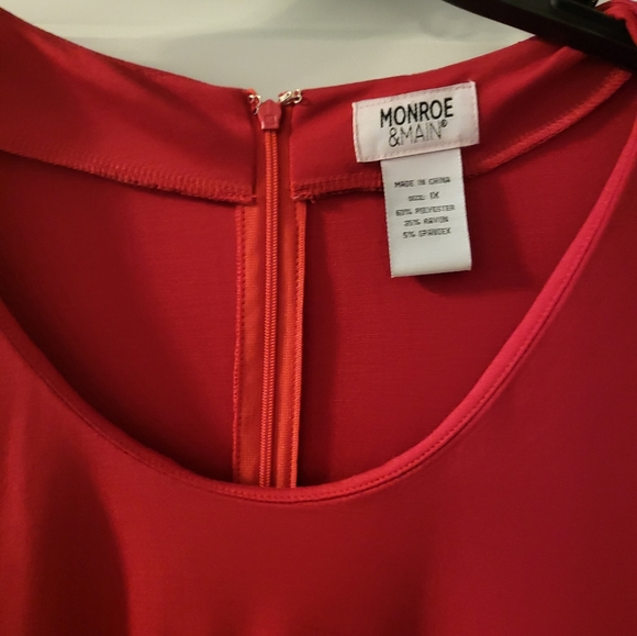 Monroe &Main Elegant Pleated Front Sheath Dress - Picture 2 of 4